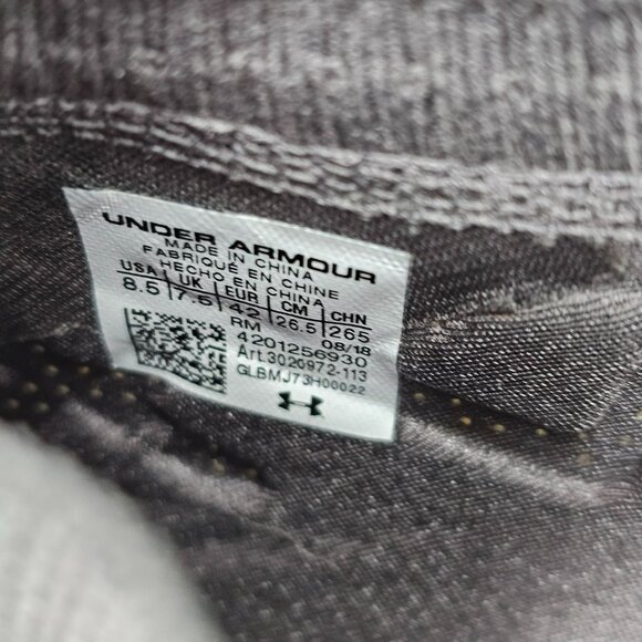 Under Armour HOVR Phantom Shoes 8.5 Charcoal Grey Non Connected Running Training - Picture 2 of 12